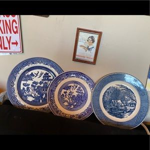 Blue and white Plates